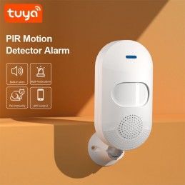 Alarma Pir de Pared Inteligente Wifi Antirrobo 80db Sonido y Luz no Detecta Mascotas Tuya-Ct20w