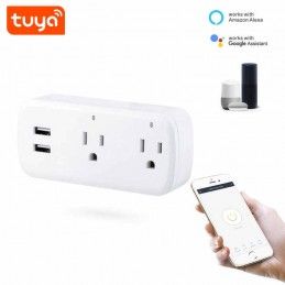 Enchufe Smart Tomacorriente Multipuerto Usb Wifi 16A TUYA-Bsd08