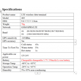 Gps Tracker Coban Baanool 403B Rastreo Inteligente Antirrobo 4G Plataforma Gratis + Apps