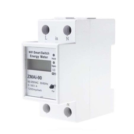 Interruptor Inteligente WiFi 1P 32A Con Medidor De Energía – Compatible Con Alexa, Google, Tuya Y Smart Life