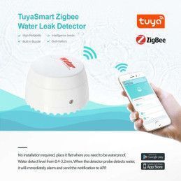 Sensor Fuga Agua Smart Wifi 2.4Ghz con sirena integrada PST-SQ400B