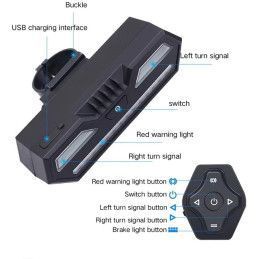 Rastreador GPS 4G Volttak ST-908L 4G para Bicicleta | Luz Trasera, Intermitentes, Control Inalámbrico, Resistente al Agua