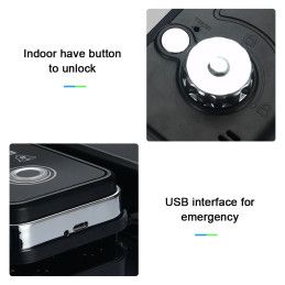 Cerradura Smart Digital Mampara Batiente Inteligente Puerta Vidrio PST-GL-B2