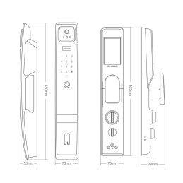 Cerradura Inteligente WiFi TUYA con Cámara 1.3MP y Reconocimiento Facial 3D | PST-H20-P 2.4GHz