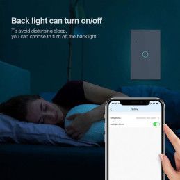 Interruptor Tactil Blanco Wifi Inteligente TUYA 1 Canal + Capacitor Alexa y Google Home PST-WT-U1