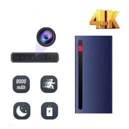 Batería Portátil Camara Espía de 8000 mAh, 4K Infrarrojo Wifi Video Fotos SW11