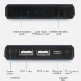 Batería Portátil Camara Espía de 8000 mAh, 4K Infrarrojo Wifi Video Fotos SW11