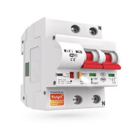 Interruptor Llave Termica  Termomagnetico Wifi 32A Google Alexa PST-MCB-2P