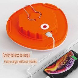 Lámpara Colgante CAMPING Portátil Solar LED 1.5W Power Bank Integrado 1200mah + Panel Solar 5V