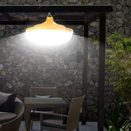 Lámpara Colgante CAMPING Portátil Solar LED 1.5W Power Bank Integrado 1200mah + Panel Solar 5V