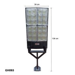Lámpara Pastoral Reflector Farola Solar Luminaria Grande Exterior IP65 LED 1500 Watts + Soporte Control