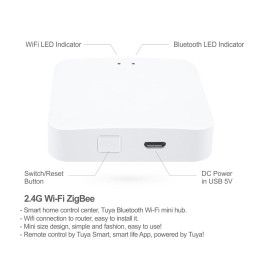 Controlador Puerta de enlace inteligente Tuya Bluetooth 5.0 y WiFi 2.4Ghz PST-JMWBG1