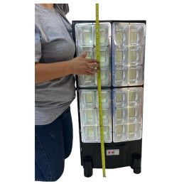 Lámpara Pastoral Reflector Farola Solar Luminaria Grande Exterior IP65 LED 1500 Watts + Soporte Control