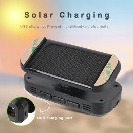 Monitor Solar de Presión de Neumáticos Volttak TPMS 4 Sensores Externos En tiempo real Temperatura Reloj Alerta fuga de aire