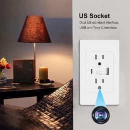 Camara Espia Tomacorriente De Pared SW022 WIFI 1080P Vigilancia Discreta Oculta