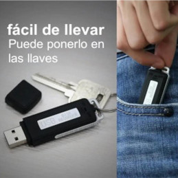 USB GRABADORA DE VOZ NÍTIDA 8GB MICROSD CR005 GRABA ALTA CALIDAD ENTORNO LABORAL FAMILIAR PERSONAL