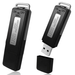 USB GRABADORA DE VOZ NÍTIDA 8GB MICROSD CR005 GRABA ALTA CALIDAD ENTORNO LABORAL FAMILIAR PERSONAL