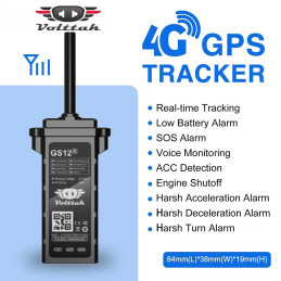 GPS Vehicular Volttak GS12 - 4G Apagado de Motor IP67 Resistente al Agua y al Polvo