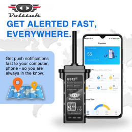 GPS Vehicular Volttak GS12 - 4G Apagado de Motor IP67 Resistente al Agua y al Polvo