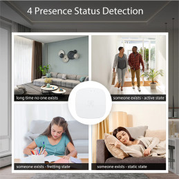 Sensor de Presencia Humana WIFI Tuya ZY-M100-1 alarma con app