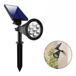 Estaca Solar Luz Cálida IP67 Decorativo de Pared y Piso Ideal para Césped, Jardín, parques o Exteriores del Hogar