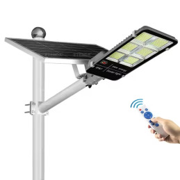 Lampara Pastoral Reflector LED Solar Luz Blanca 300W TOP89 Poste Exterior de Calle IP67 Encendido Automático Alumbrado Constante