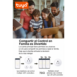 Enchufe Inteligente Wifi Tuya MN - Compatible Alexa y Google