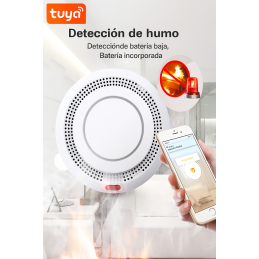 Detector de Humo Inteligente WiFi Tuya PST-YG400A | Alarma 80dB Contra Incendios