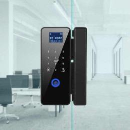 Cerradura Electrónica para Vidrio PST-008P | Control Remoto, Tarjeta RFID y Teclado Numérico Táctil