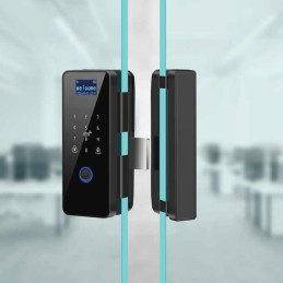Cerradura Electrónica para Vidrio PST-008P | Control Remoto, Tarjeta RFID y Teclado Numérico Táctil