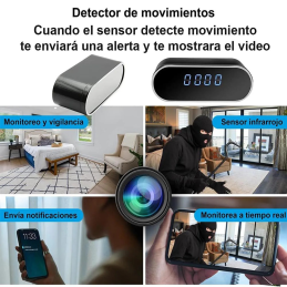 Cámara Espía Reloj Despertador WiFi 4K | Transmisión en Tiempo Real, Visión Nocturna y App Móvil