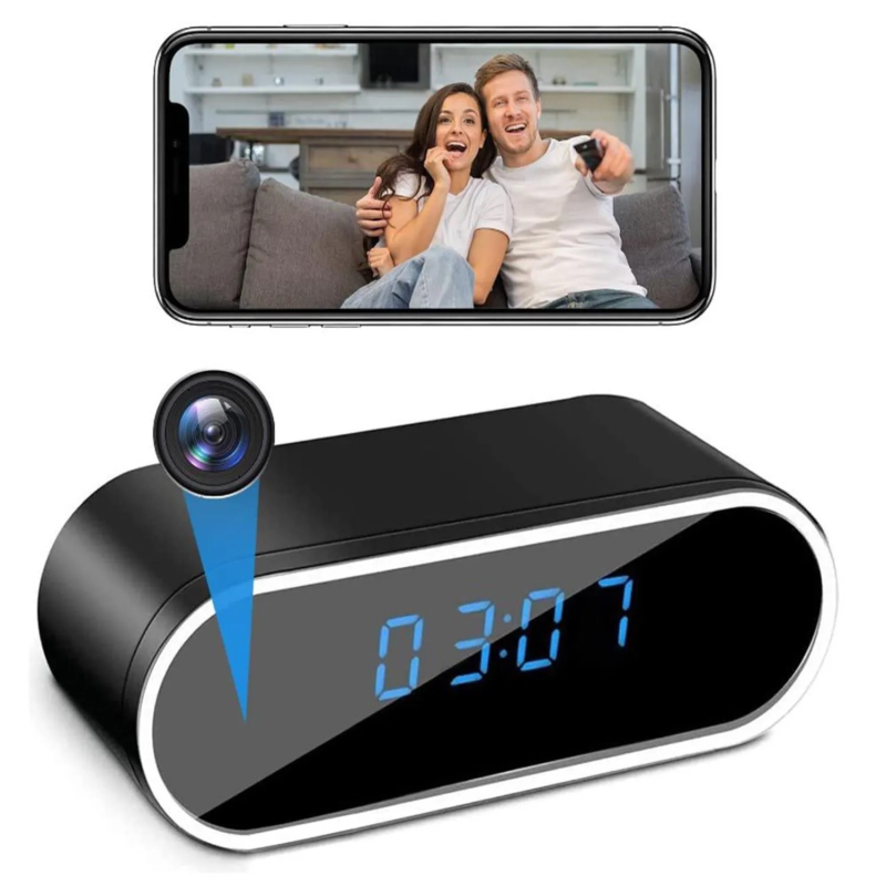 Cámara Espía Reloj Despertador WiFi 4K | Transmisión en Tiempo Real, Visión Nocturna y App Móvil