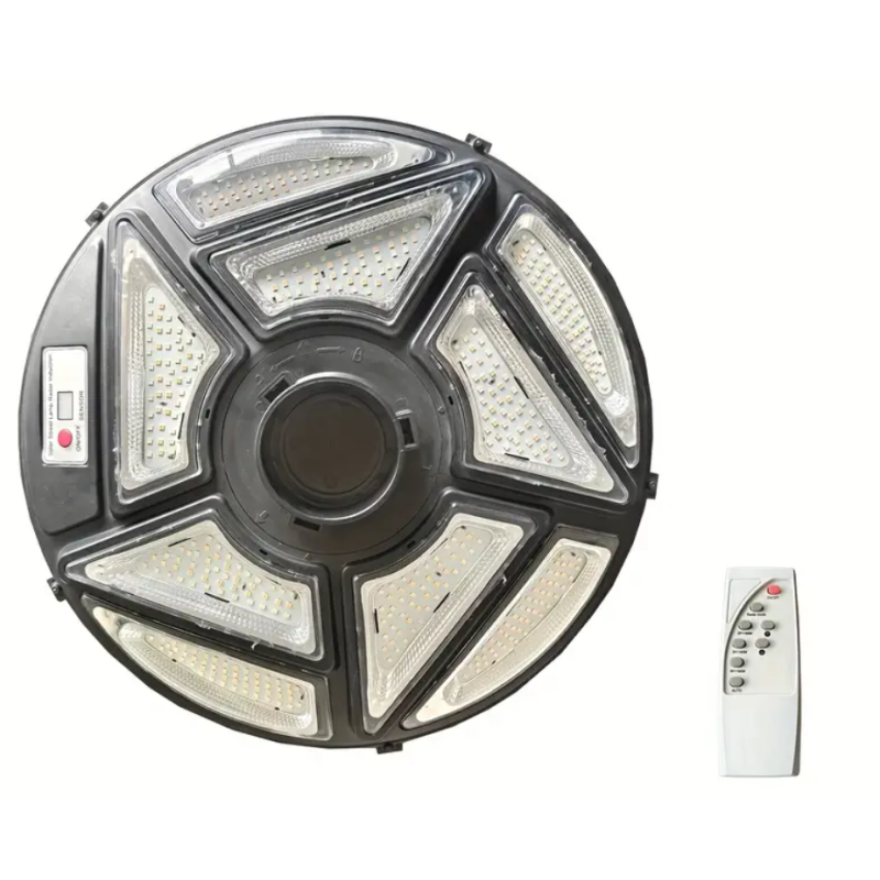 Lampara Farola Solar 3 Modos de Luz, Amarilla, Cálida y Blanca - Circular Ip67 360° Tipo Ovni