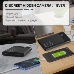 Batería Portátil Camara Espía de 5000 mAh, 4K Infrarrojo Wifi Video Fotos SW10