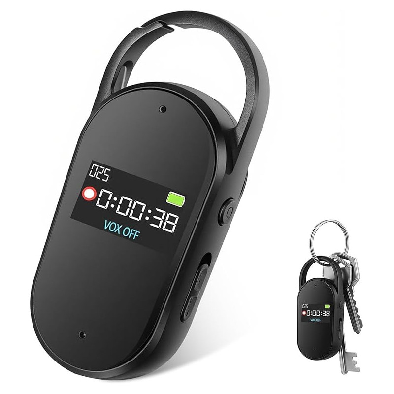 Mini Lllavero Grabador De Voz 8Gb Metálico S29A