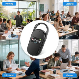 Mini Lllavero Grabador De Voz 8Gb Metálico S29A