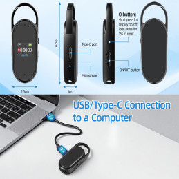 Mini Lllavero Grabador De Voz 8Gb Metálico S29A