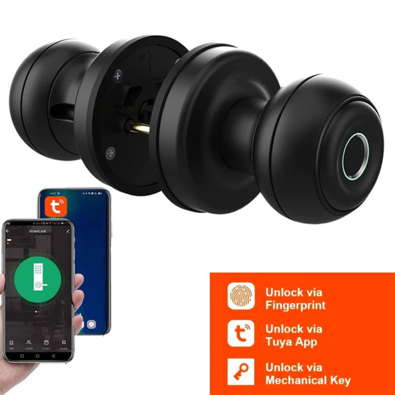 Cerradura Inteligente Bluetooth de Perilla PST-Q1 App, Huella y Llave