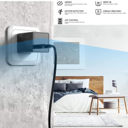 Cámara Espía USB Cargador WIFI Inalambrica Tiempo Real MICRO SD Fotos 5MP Y Videos FULL HD 90 Grados