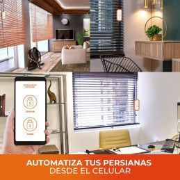 Control Motor Inteligente Smart Wifi Con Batería Interna TUYA-Yh002-B para Cortinas y Persianas con Cadena