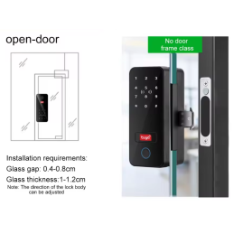 Cerradura Smart Lock para Puertas de Vidrio + WiFi con Acceso Remoto