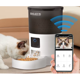 Comedero Smart Automático WIFI con Cámara HD y Voz para Mascotas