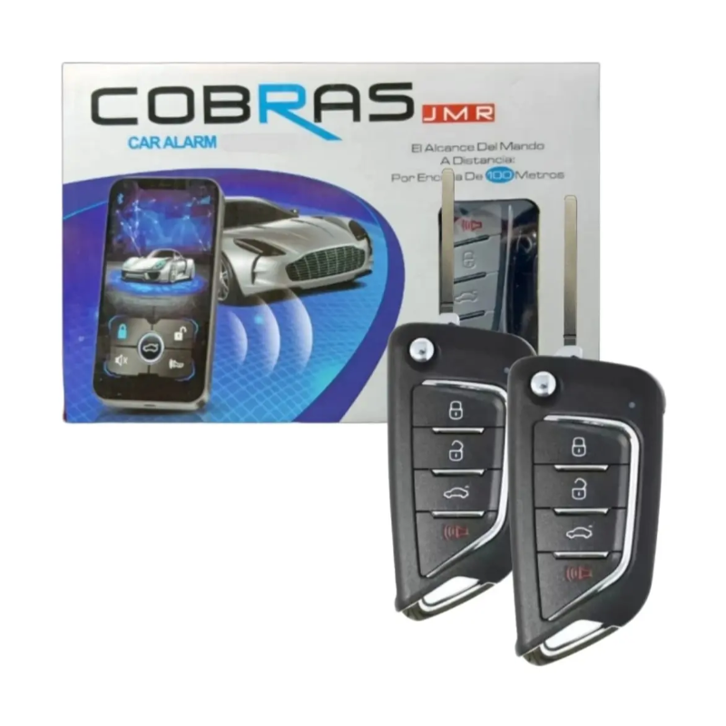 ALARMA SMART PARA AUTO DE LLAVE FLIP CON BLUETOOTH Y APP MOVIL