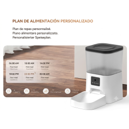 Comedero Smart Automático TUYA PST-DU4LB-VS, Wifi con cámara HD Para Mascotas, App para gestión en Remoto, Interacción por Voz