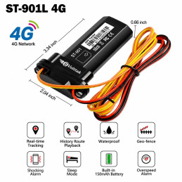 Gps Vehicular ST-901L 4G Apagado de Motor Ip67 Resistente al Agua y al Polvo App Gratuita