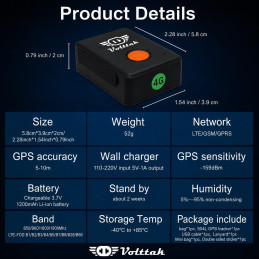 Mini GPS ST-904L 4G Localizador personas, mascotas con microfono SOS APP y Plataforma gratuita